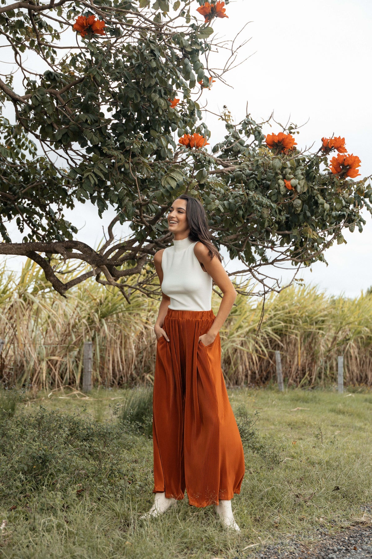 Leria Wide Pant - Burnt Orange - XL - Image 41
