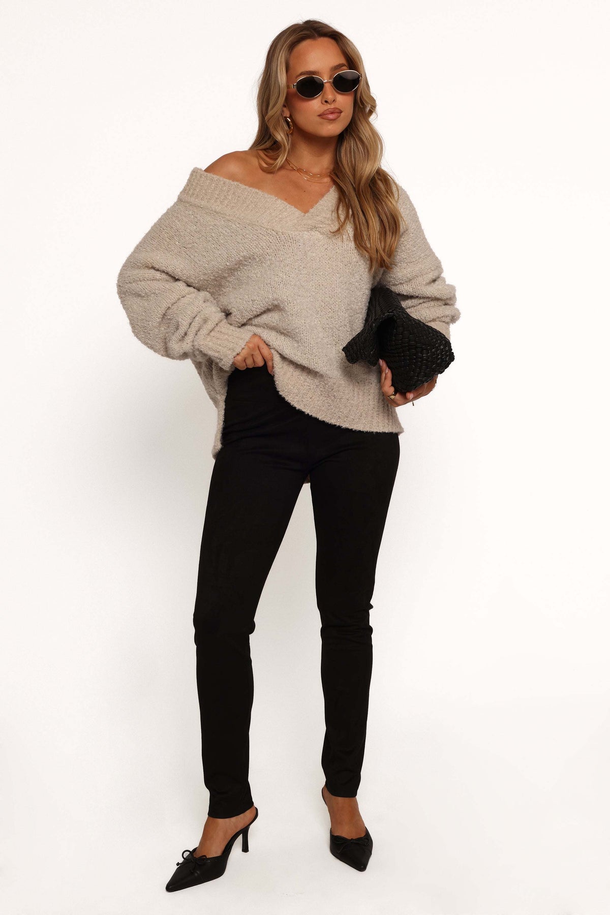 Carolyn Faux Suede Pant - Black - L - Image 15