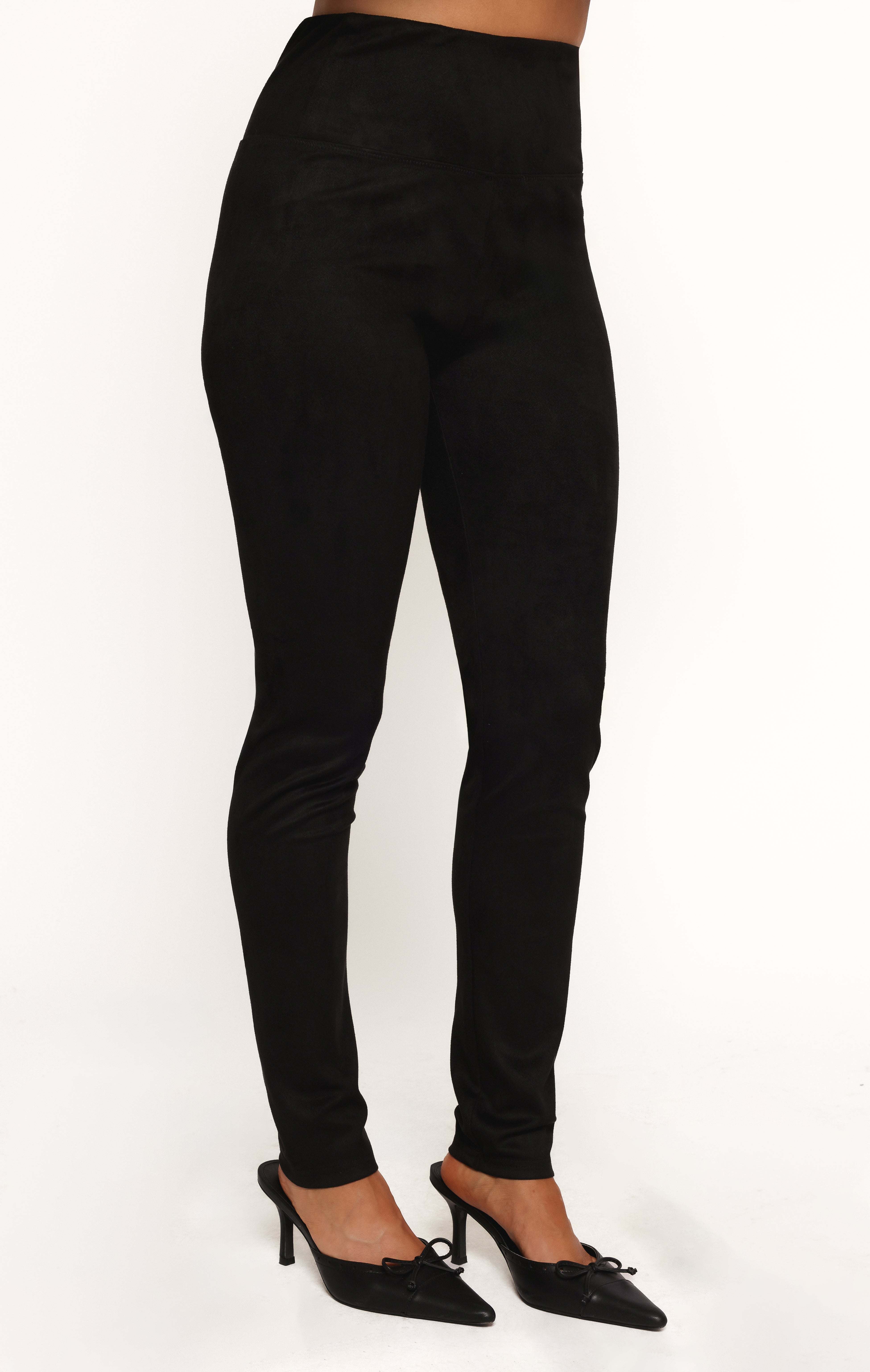 Carolyn Faux Suede Pant - Black - L - Image 20