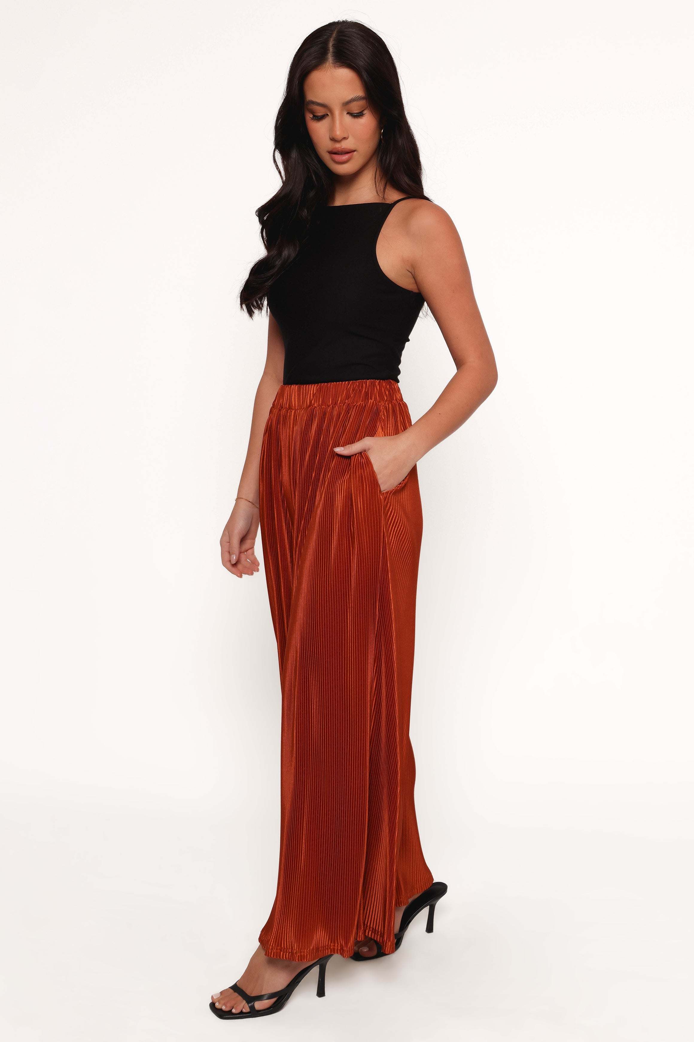 Leria Wide Pant - Burnt Orange - XL - Image 46