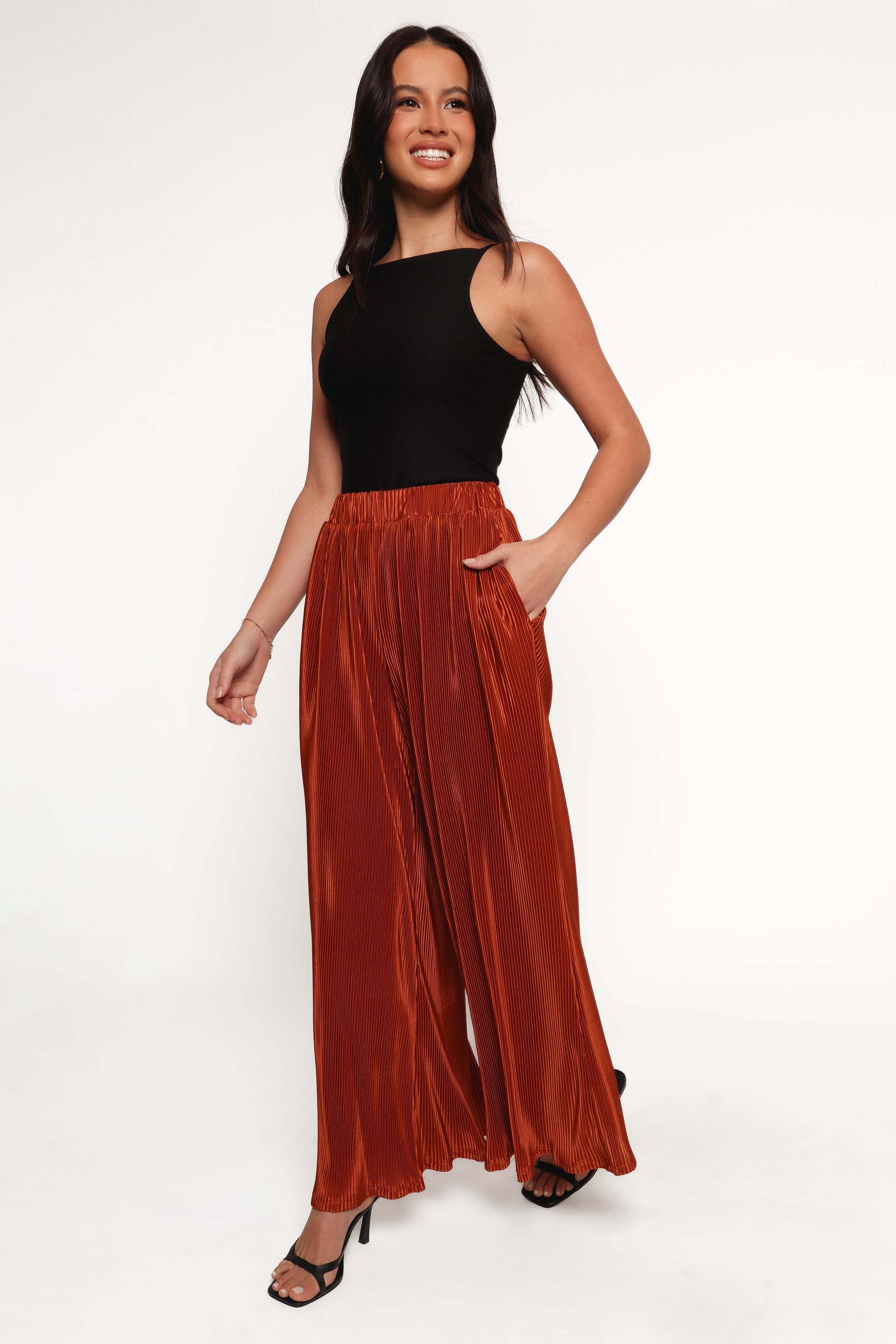 Leria Wide Pant - Burnt Orange - XL - Image 44