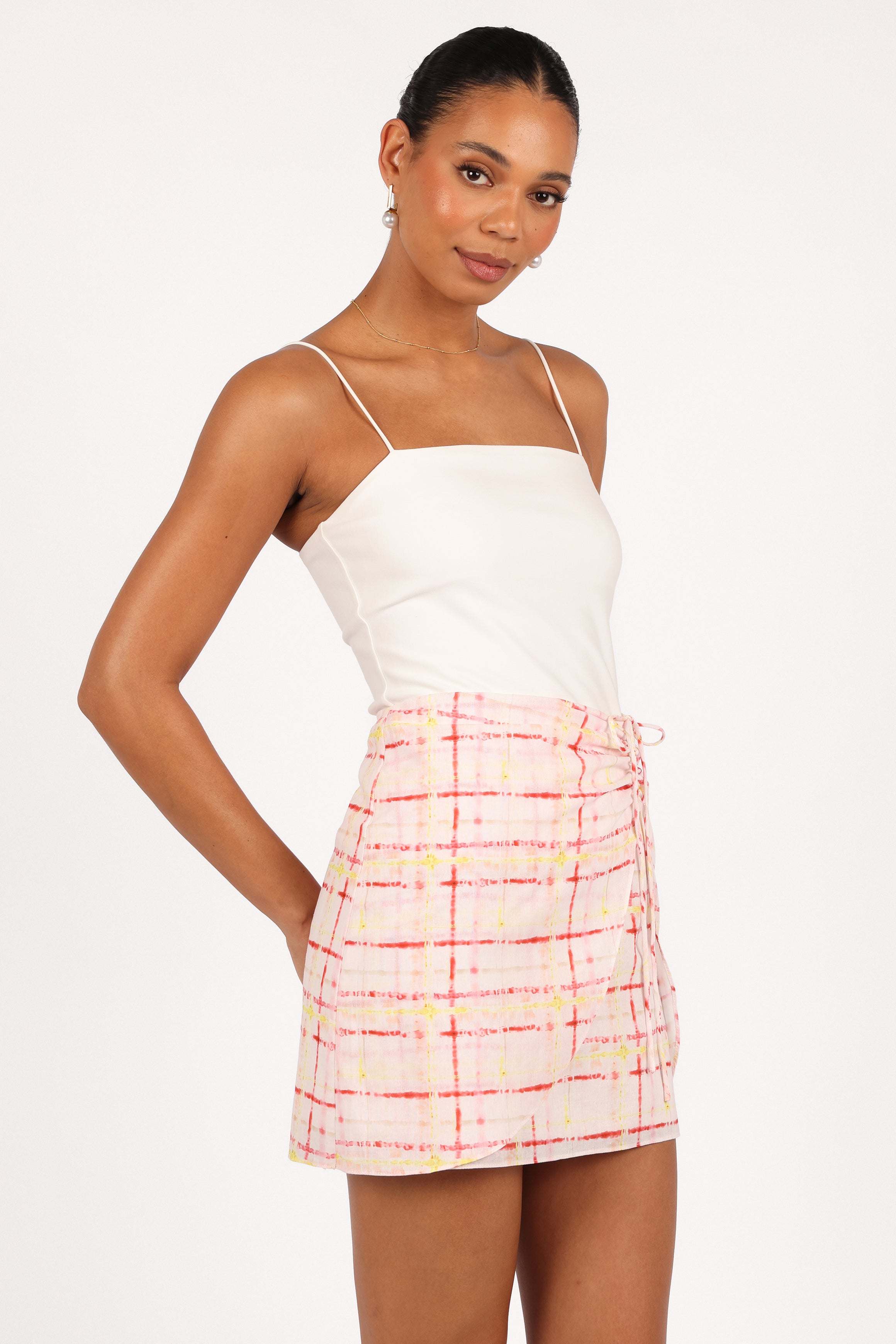 Mirha Mini Skirt - Sunset Check - XL - Image 42