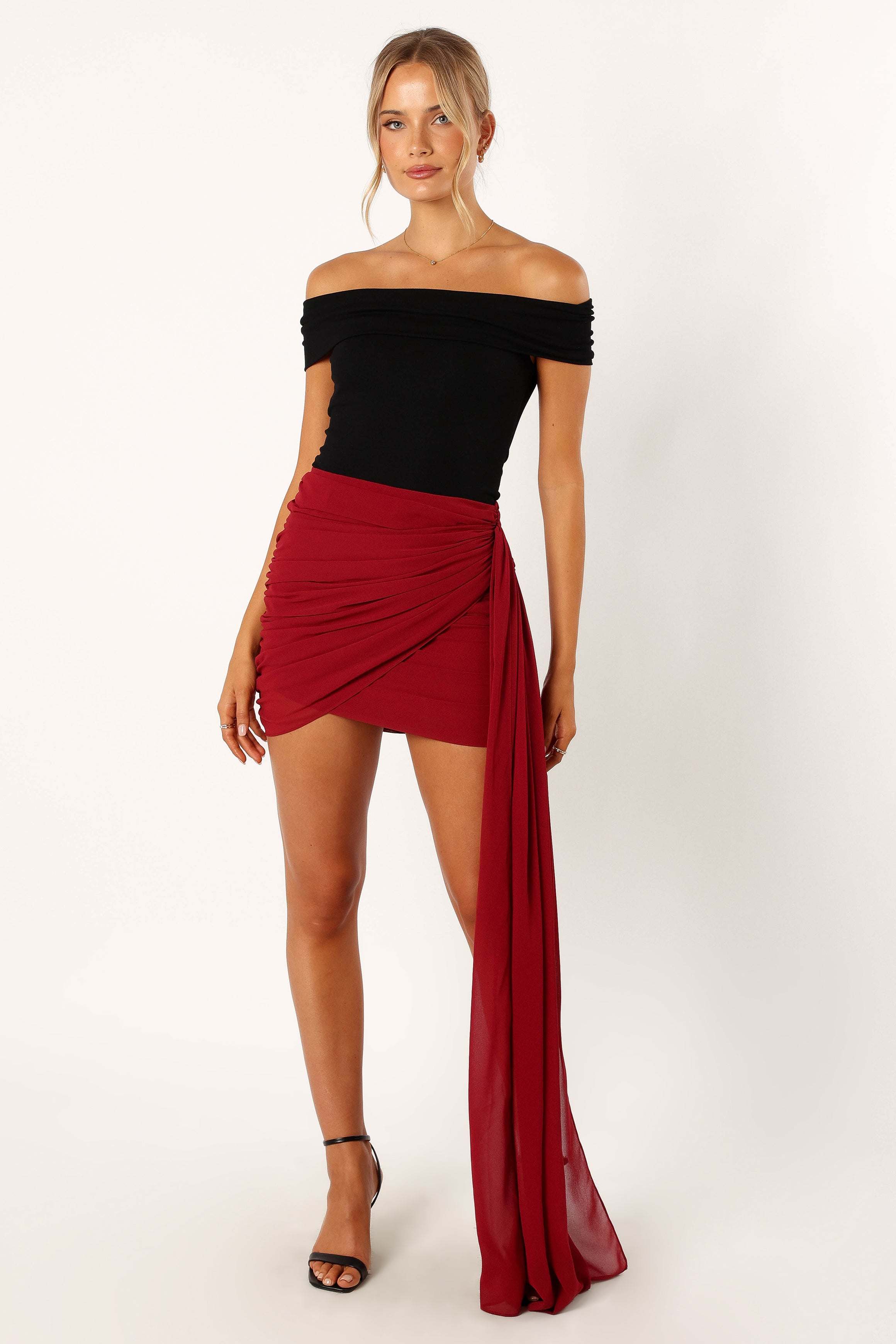 Night Lover Mini Skirt - Merlot - XL - Image 34