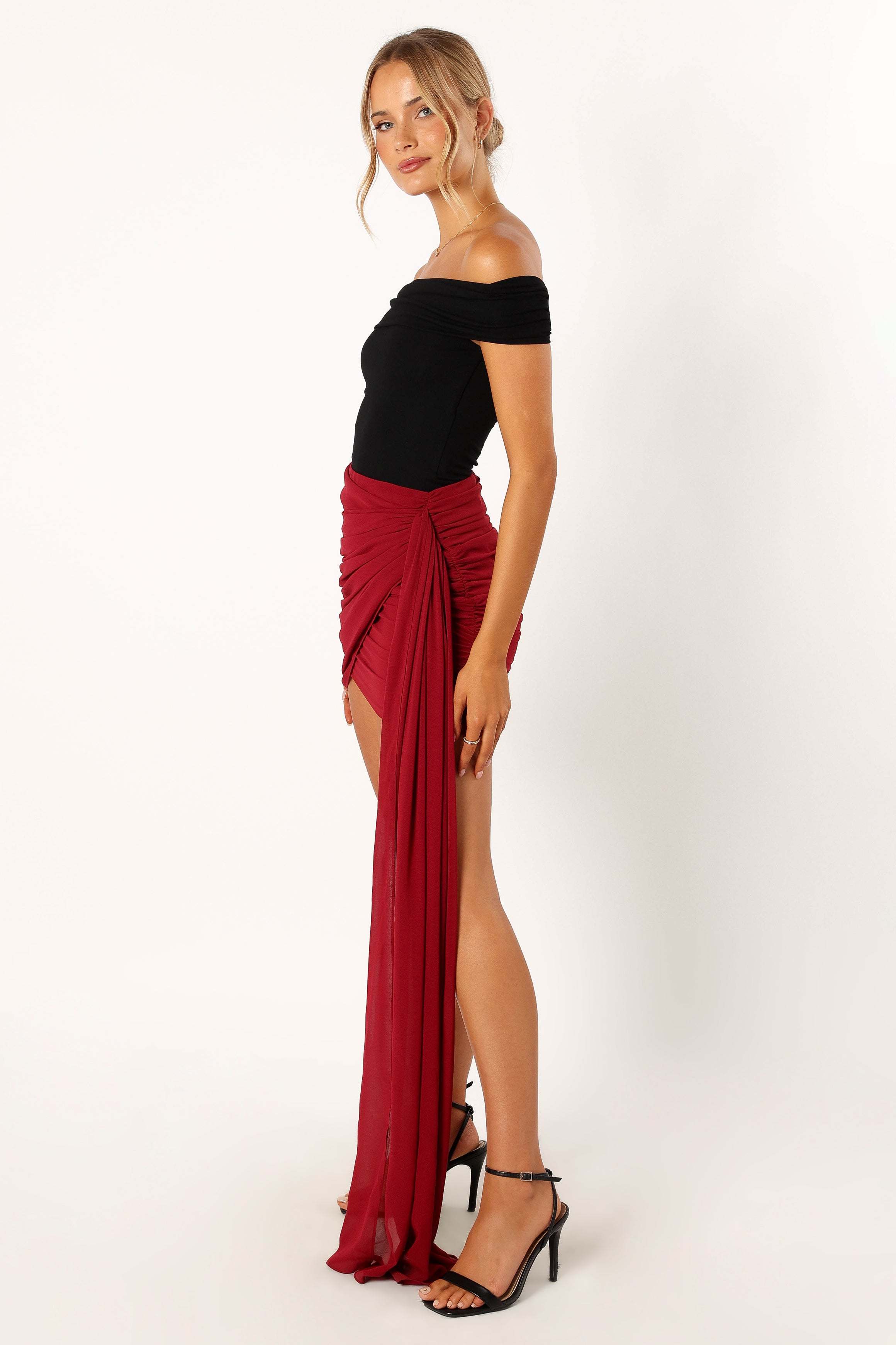 Night Lover Mini Skirt - Merlot - XL - Image 35