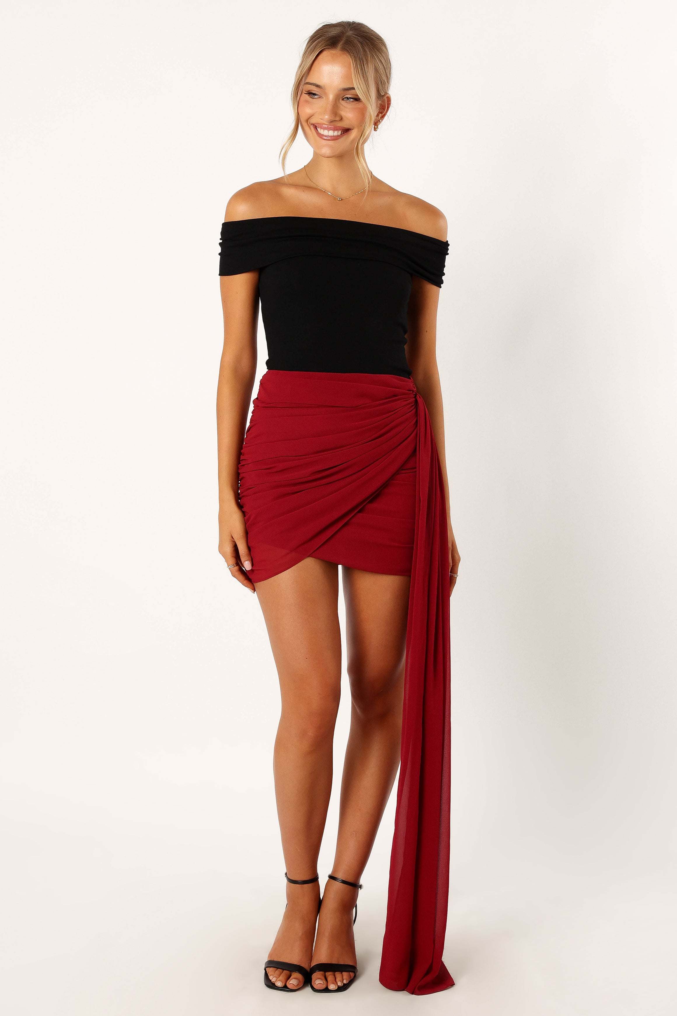 Night Lover Mini Skirt - Merlot - XL - Image 38